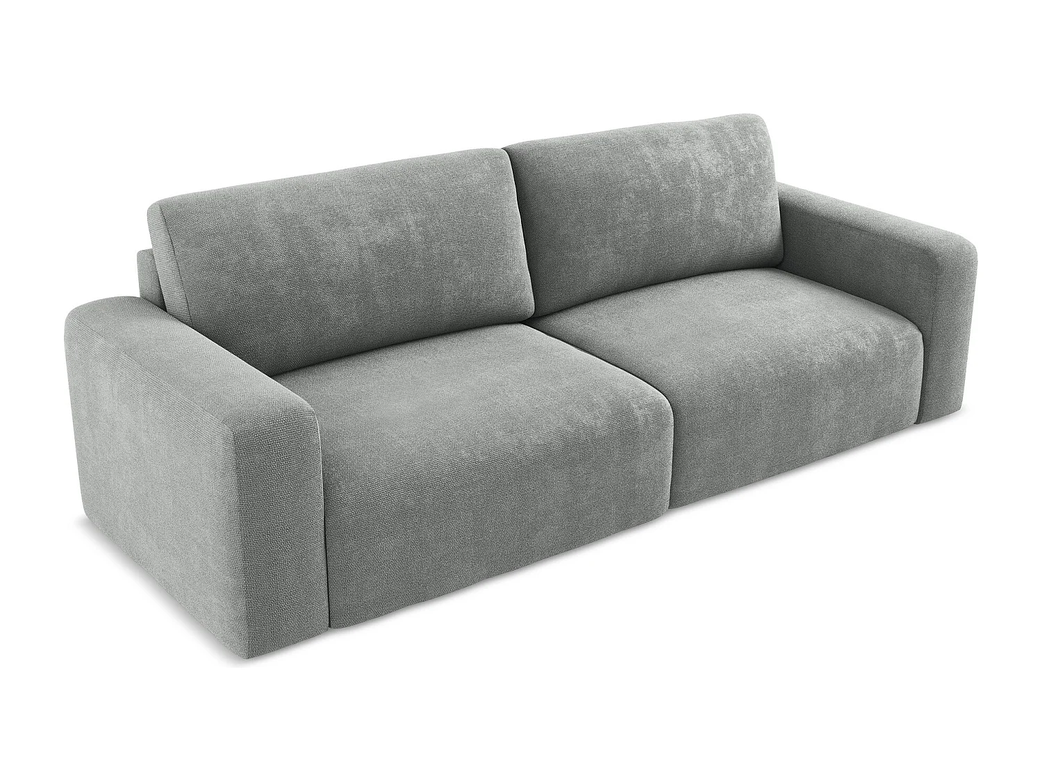 3-Sitzer Sofa mit Schlaffunktion - - Chenille - Grau - KONA