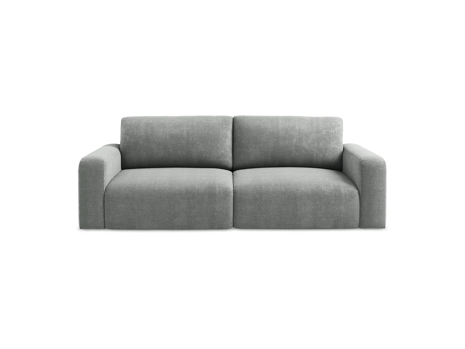 Canapé 3 places convertible en tissu chenille - gris - OSTIA