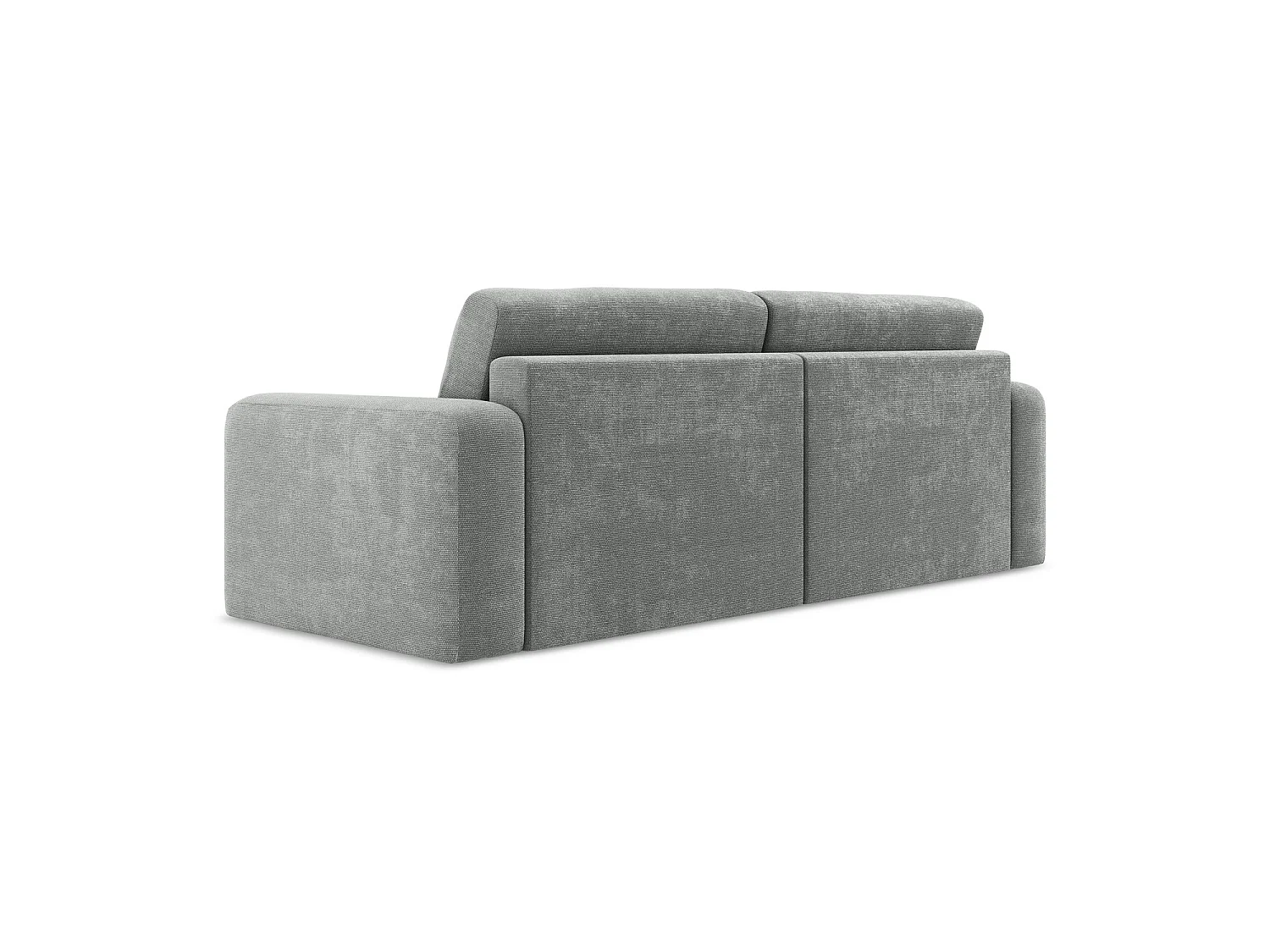 Canapé 3 places convertible en tissu chenille - gris - OSTIA