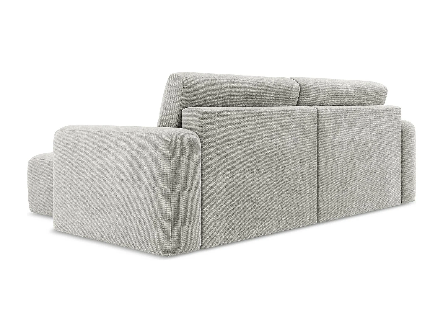 Ecksofa mit Schlaffunktion - Ecke Rechts - Chenille - Hellgrau - KONA