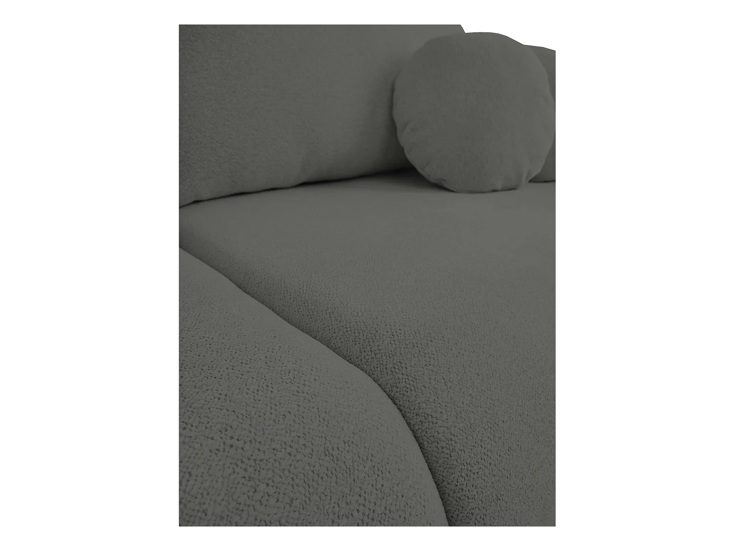 Schlafsofa LOOP, modernes Design, Stauraum, skandinavischer Stil, 234x86x112 cm, Farbe: GRAFIT