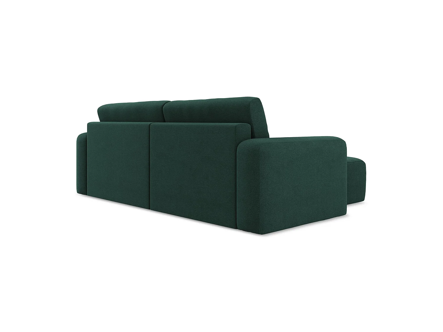3-Sitzer Ecksofa mit Schlaffunktion - Ecke Links - Strukturstoff - Flaschengrün - OSTIA