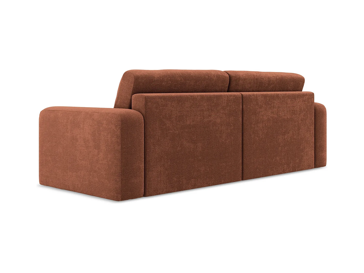 Canapé 3 places convertible en Chenille - terre cuite - KONA