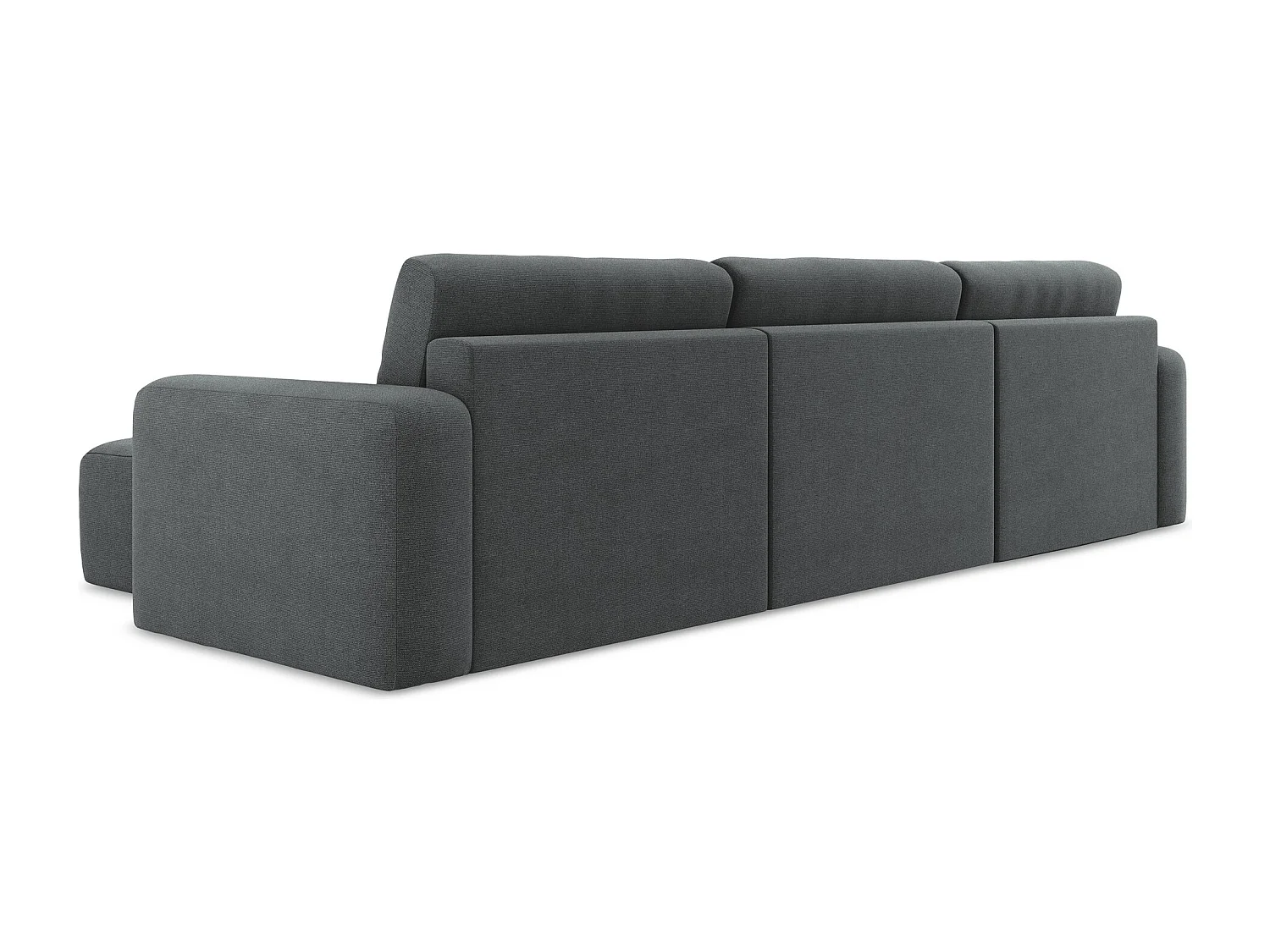 Canapé panoramique convertible en Strukturstoff - gris - KONA