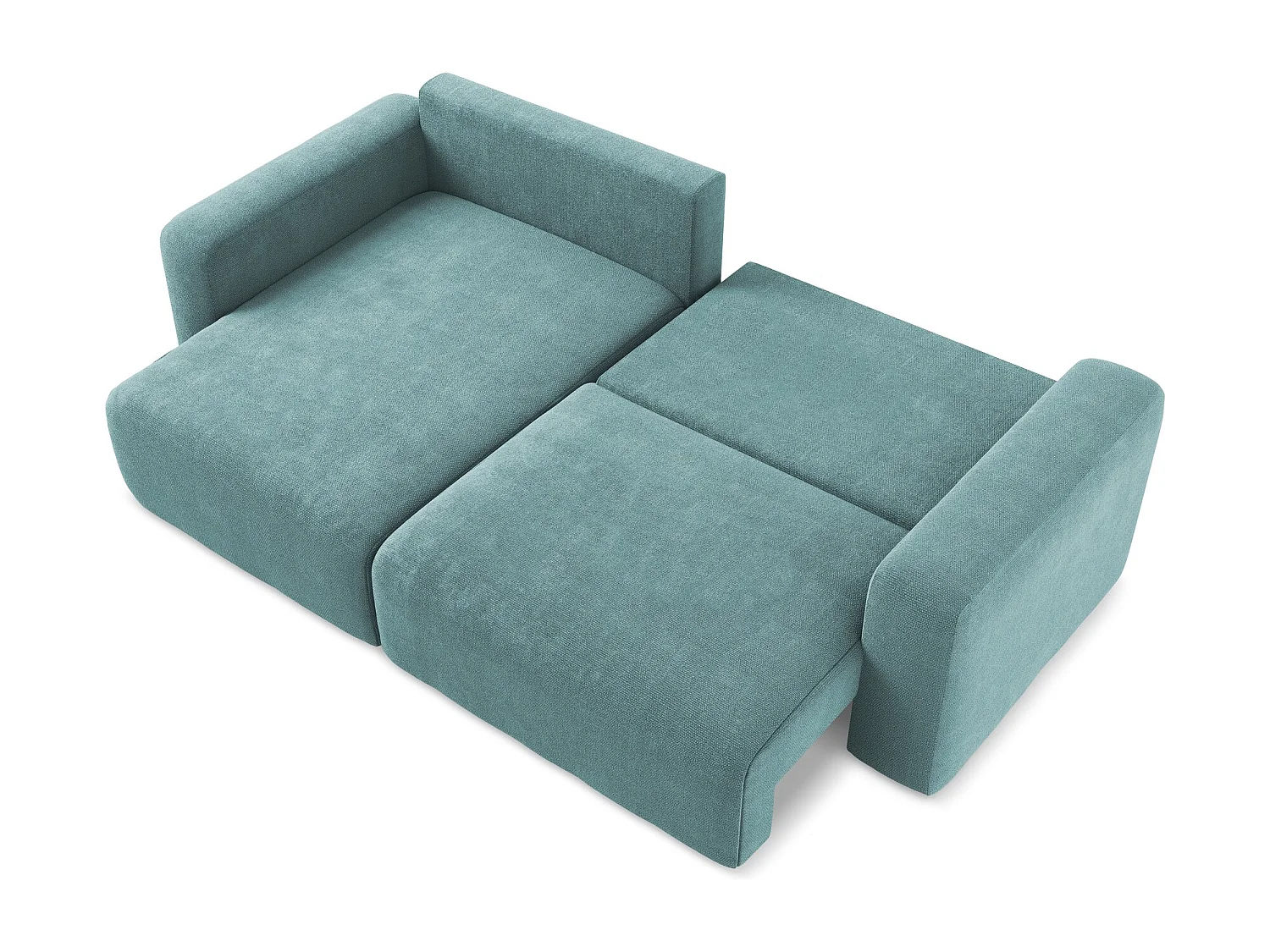 3-Sitzer Ecksofa mit Schlaffunktion - Ecke Links - Chenille - Jeans - KONA