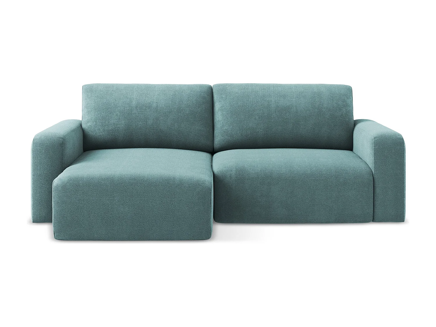 3-Sitzer Ecksofa mit Schlaffunktion - Ecke Links - Chenille - Jeans - KONA