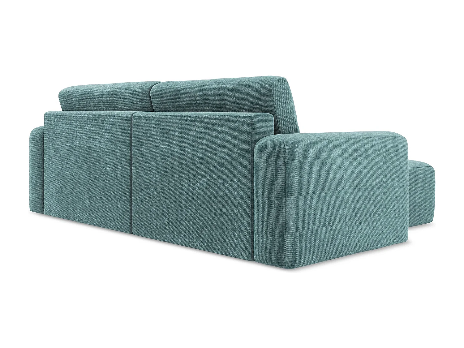 3-Sitzer Ecksofa mit Schlaffunktion - Ecke Links - Chenille - Jeans - KONA