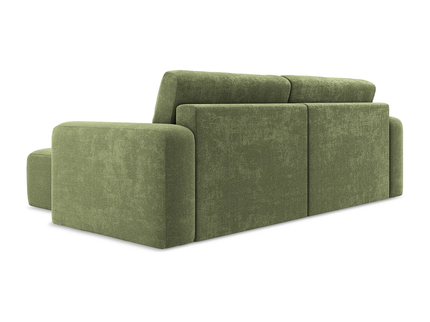 Ecksofa mit Schlaffunktion - Ecke Rechts - Chenille - Grün - KONA