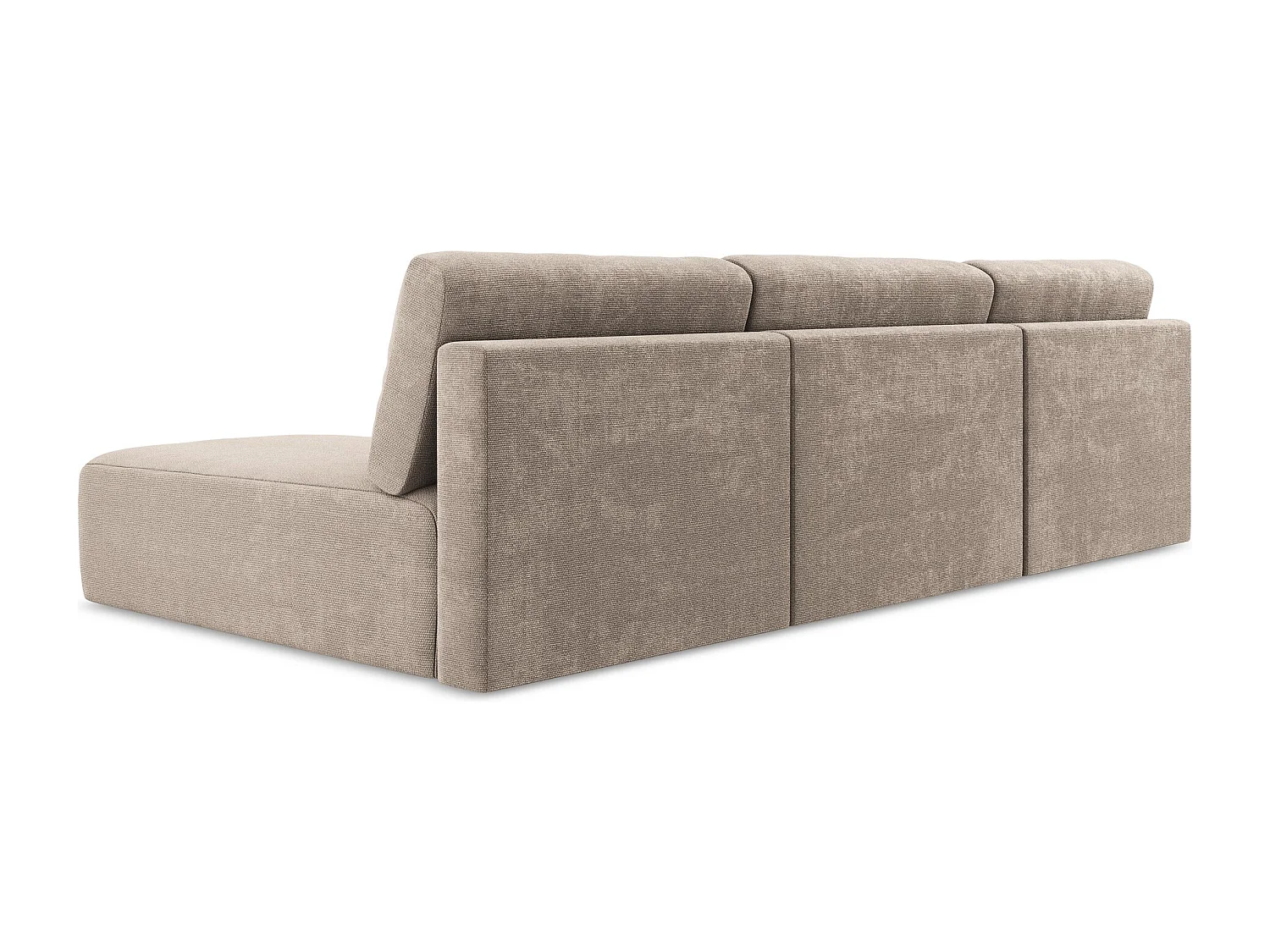 Canapé panoramique sans accoudoir convertible en Chenille - beige foncé - KONA