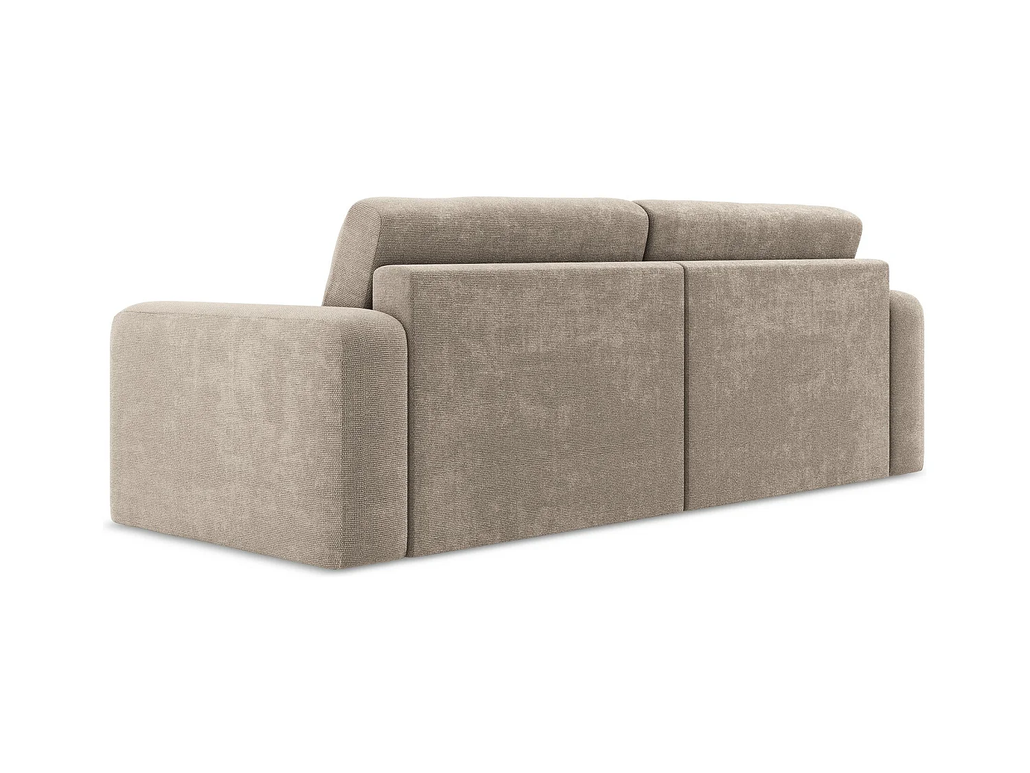 Canapé 3 places convertible en Chenille - beige foncé - KONA