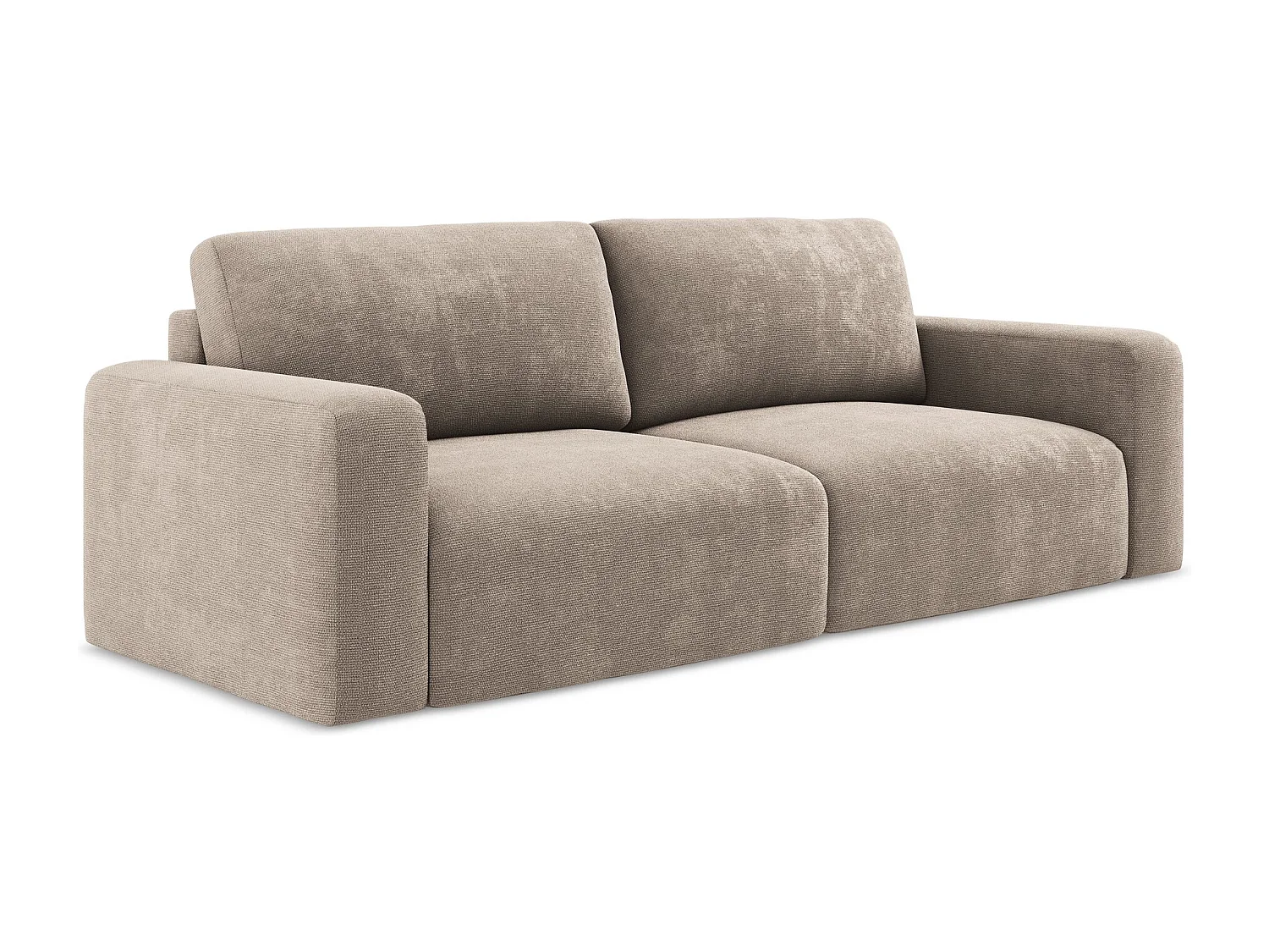 Canapé 3 places convertible en Chenille - beige foncé - KONA