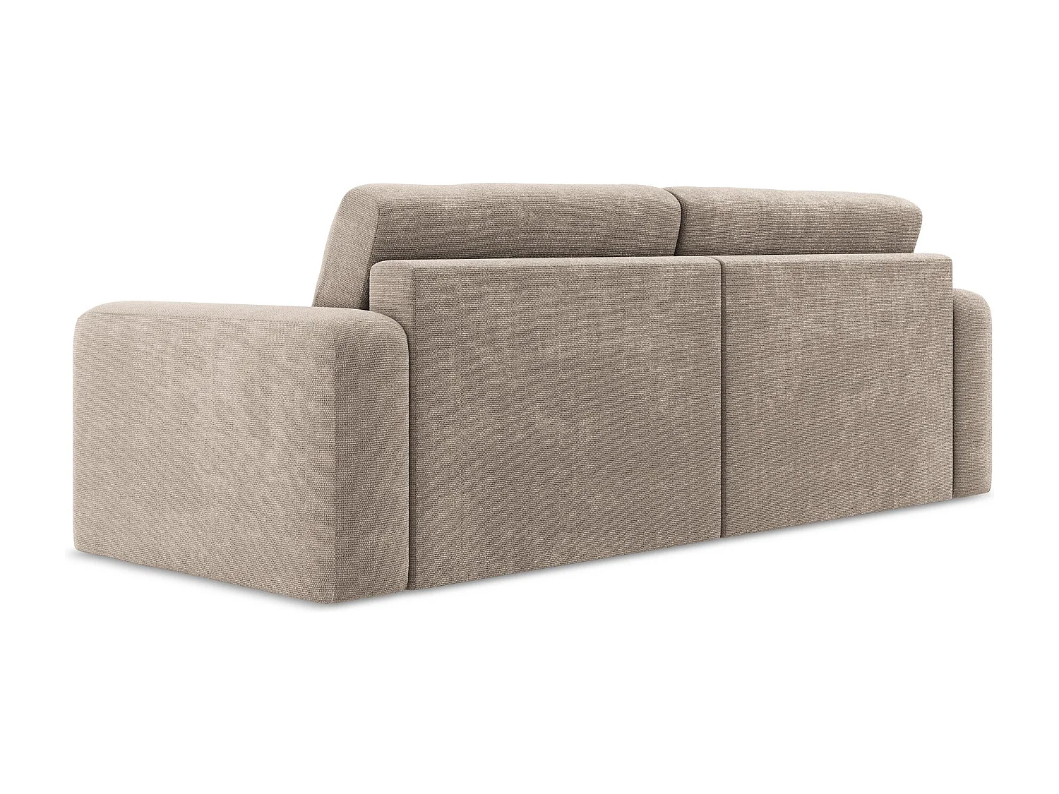 Canapé 3 places convertible en Chenille - beige foncé - KONA