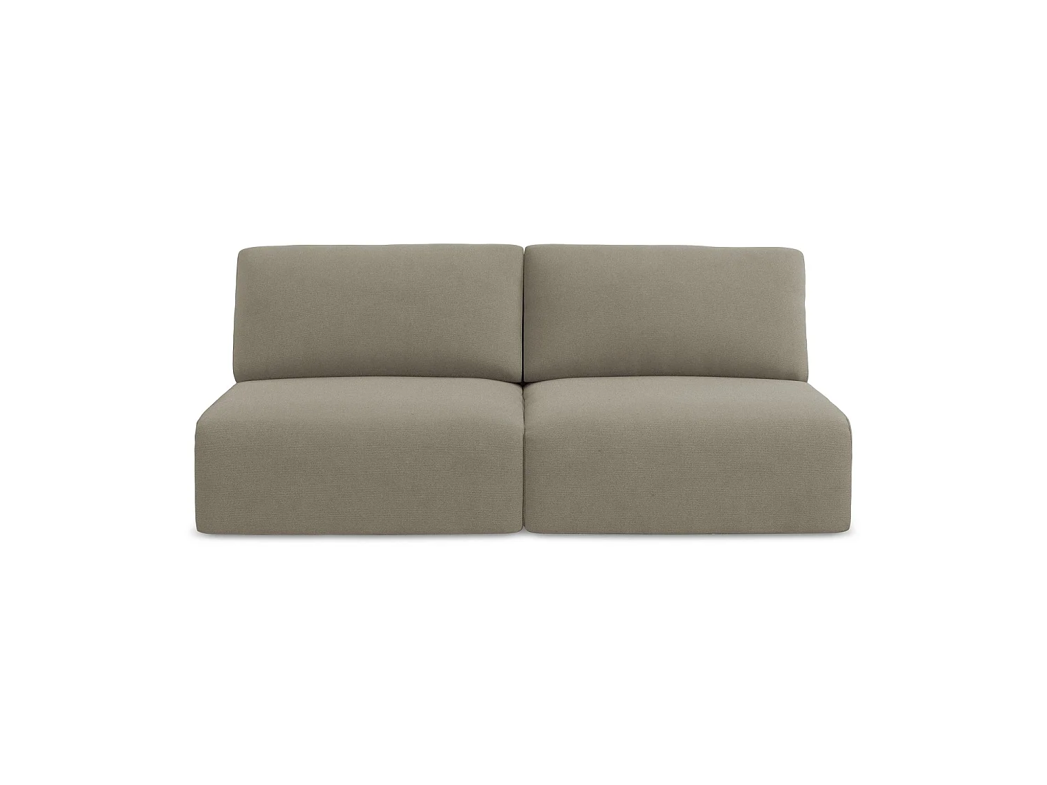 Sofa 3-osobowa z funkcją spania - z tkaniny strukturalnej - ciemny beż - OSTIA