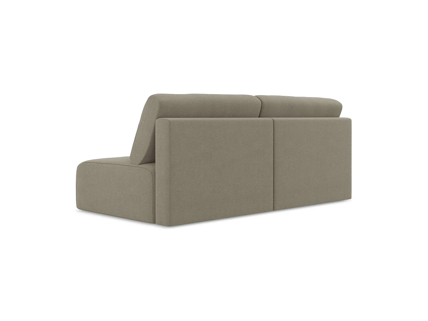 Sofa 3-osobowa z funkcją spania - z tkaniny strukturalnej - ciemny beż - OSTIA
