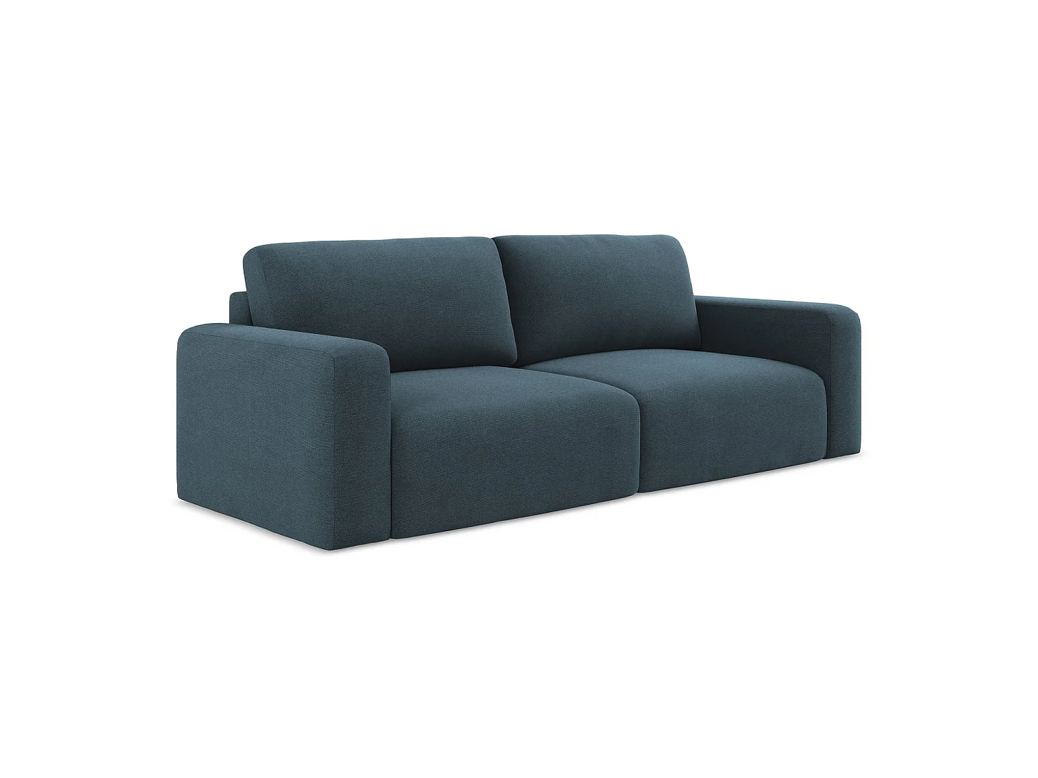 Driezits-slaapbank van jeans textuurstof - OSTIA