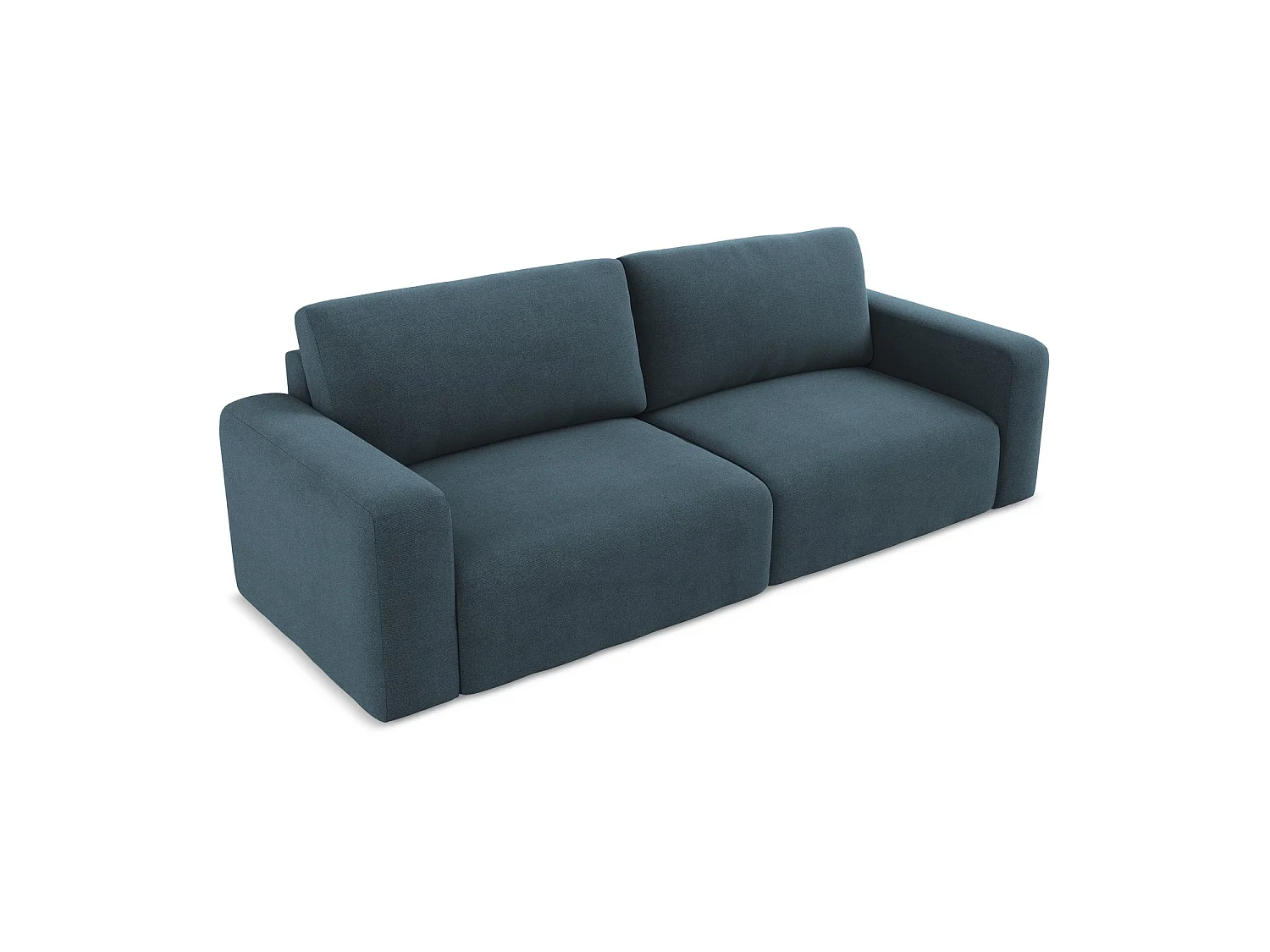Driezits-slaapbank van jeans textuurstof - OSTIA