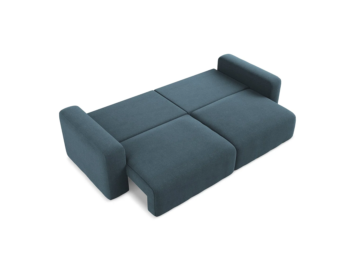 Driezits-slaapbank van jeans textuurstof - OSTIA