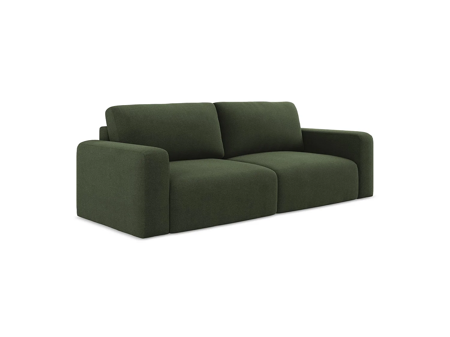 3-Sitzer Sofa mit Schlaffunktion - - Strukturstoff - Olive - OSTIA