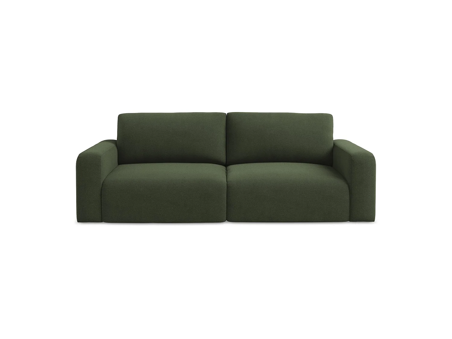 3-Sitzer Sofa mit Schlaffunktion - - Strukturstoff - Olive - OSTIA