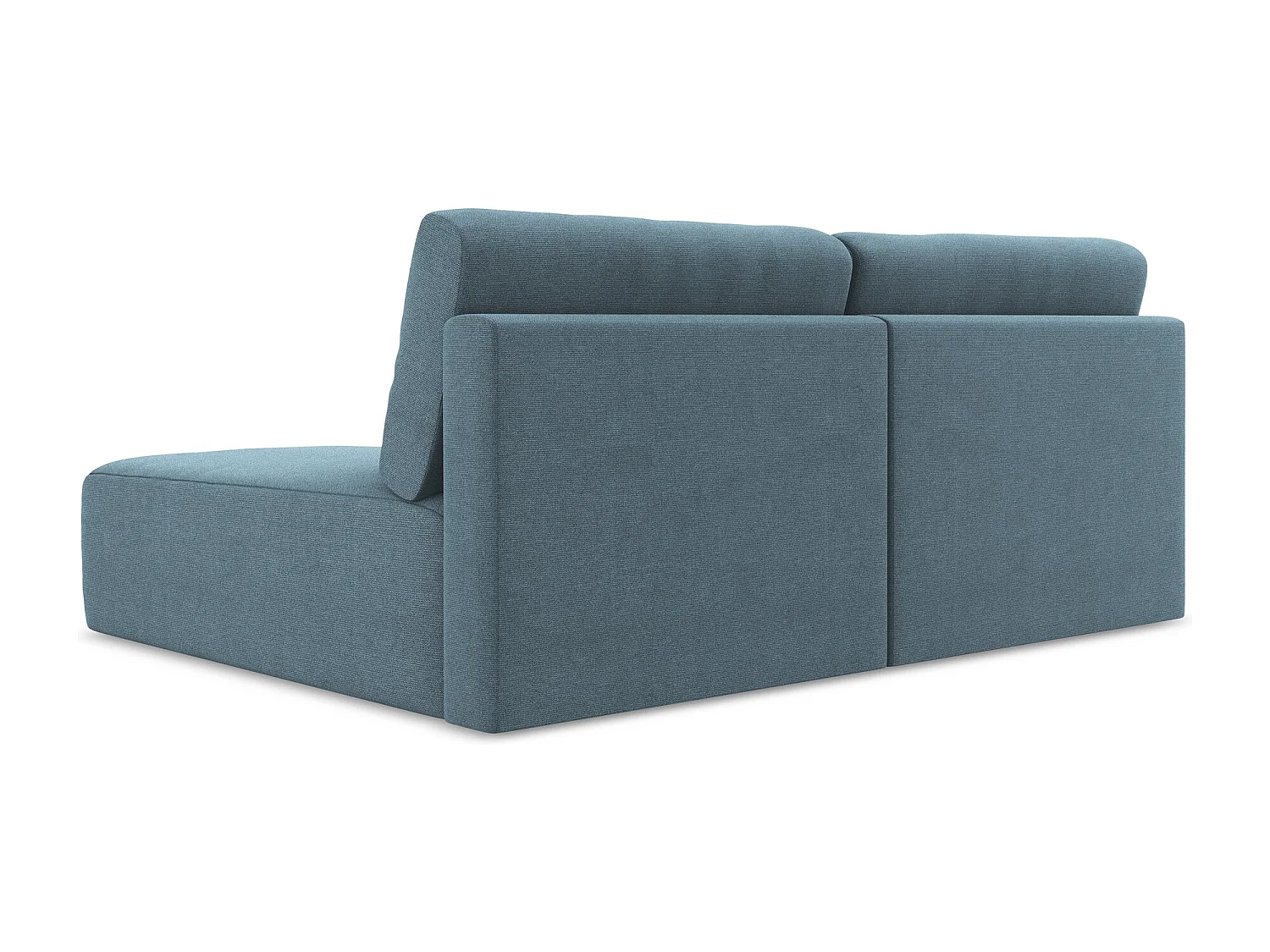 Ecksofa ohne Armlehne mit Schlaffunktion Rechts - Rechts - Strukturstoff - Hellblau - KONA