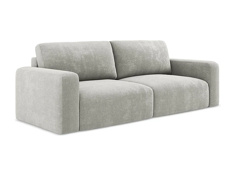 3-Sitzer Sofa mit Schlaffunktion - - Chenille - Hellgrau - KONA