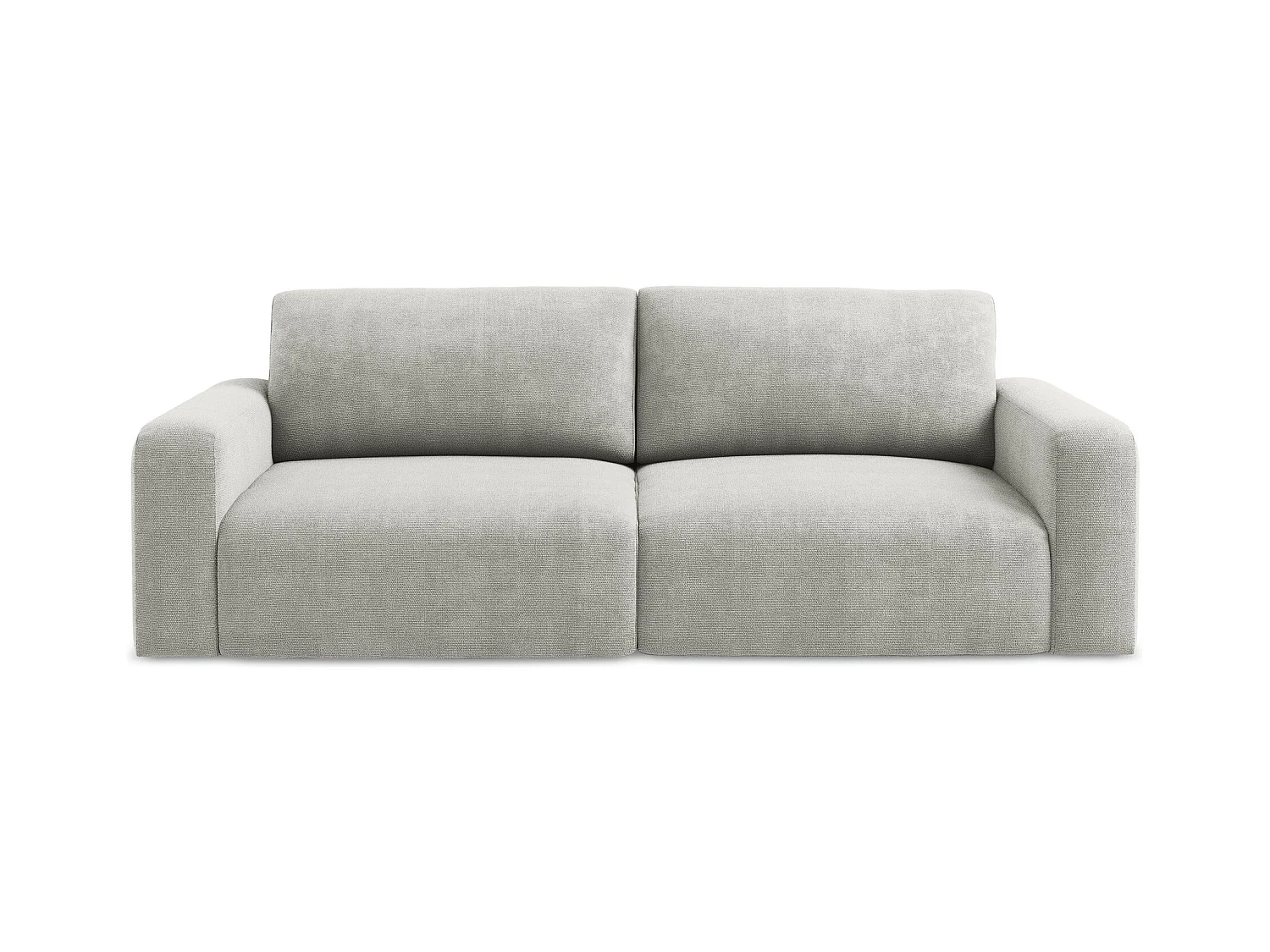 Canapé 3 places convertible en Chenille - gris clair - KONA