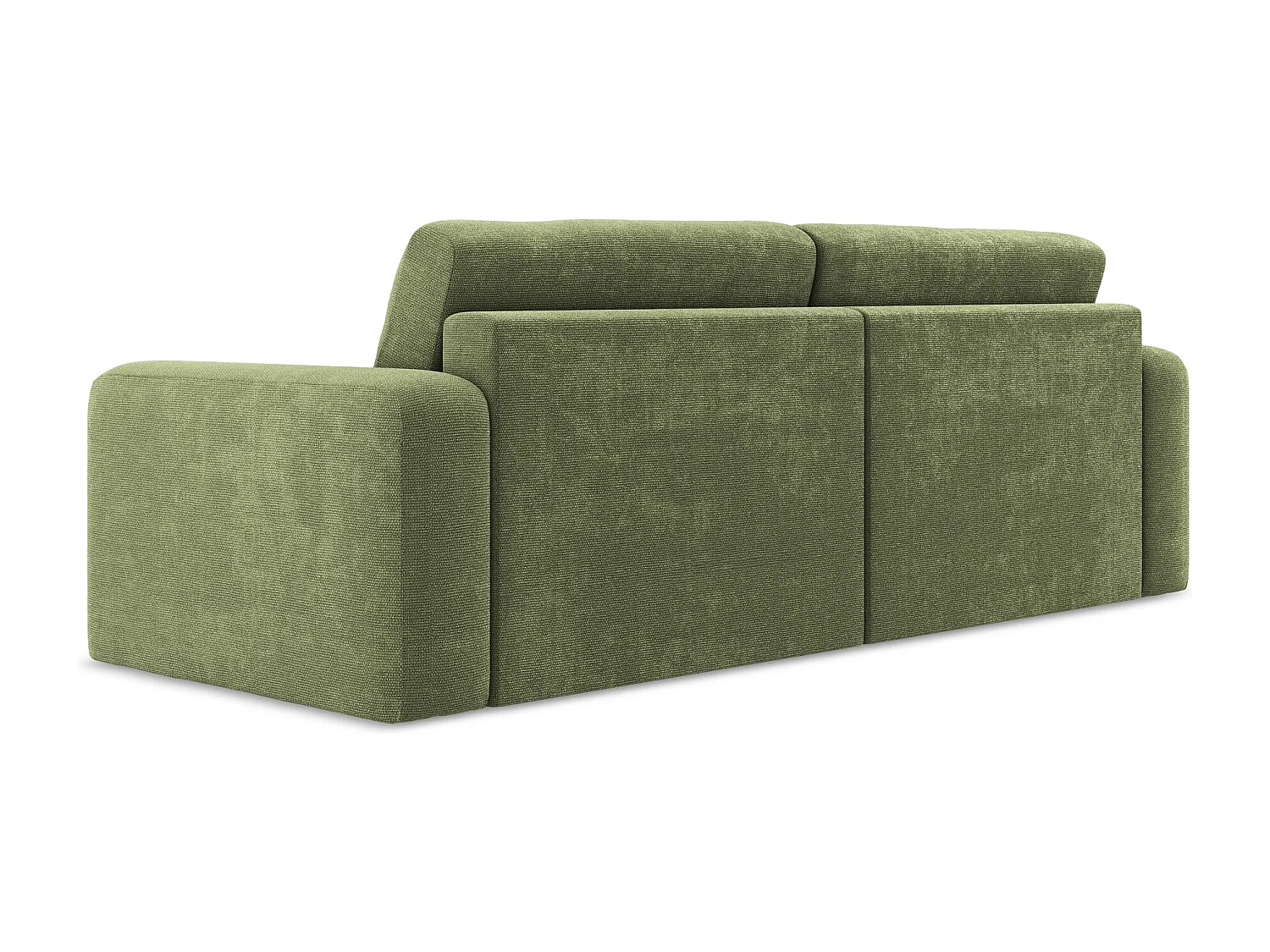 Driezits-slaapbank van groente chenille stof - KONA