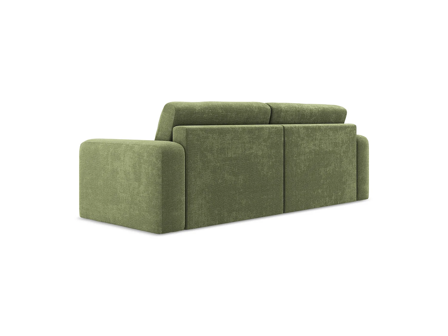 Driezits-slaapbank van groente chenille stof - OSTIA
