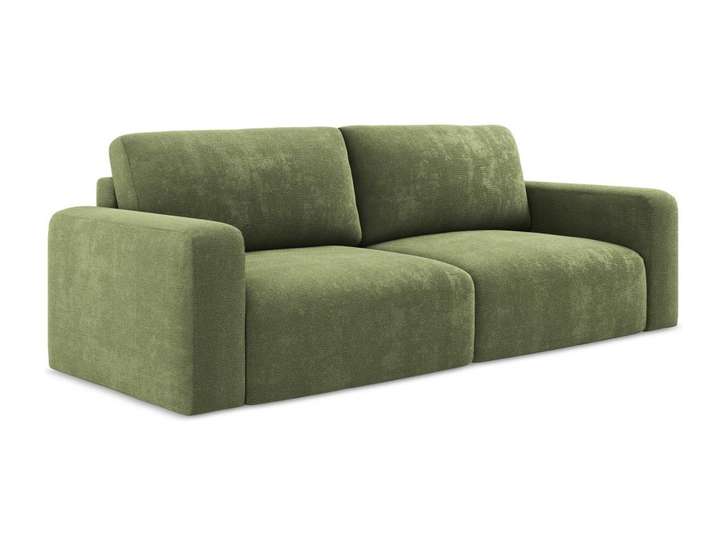 Sofa 3-osobowa z funkcją spania - Szenil - Zielony - KONA