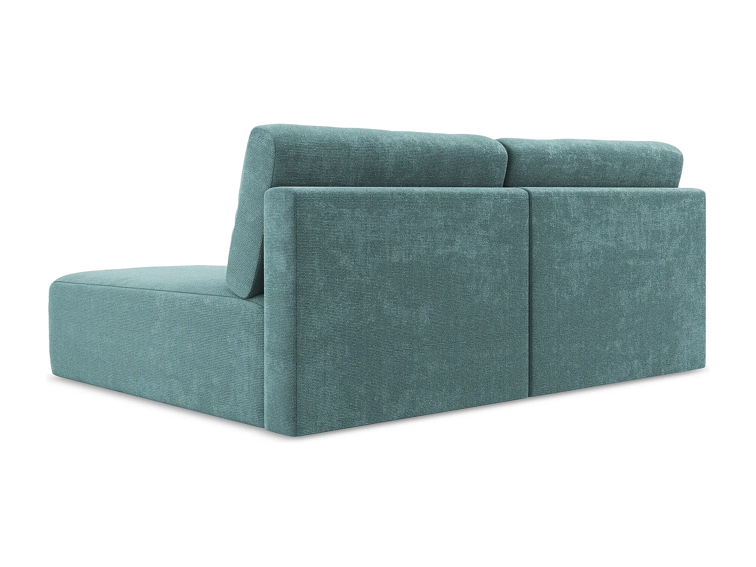 Ecksofa ohne Armlehne mit Schlaffunktion Rechts - Rechts - Chenille - Jeans - KONA