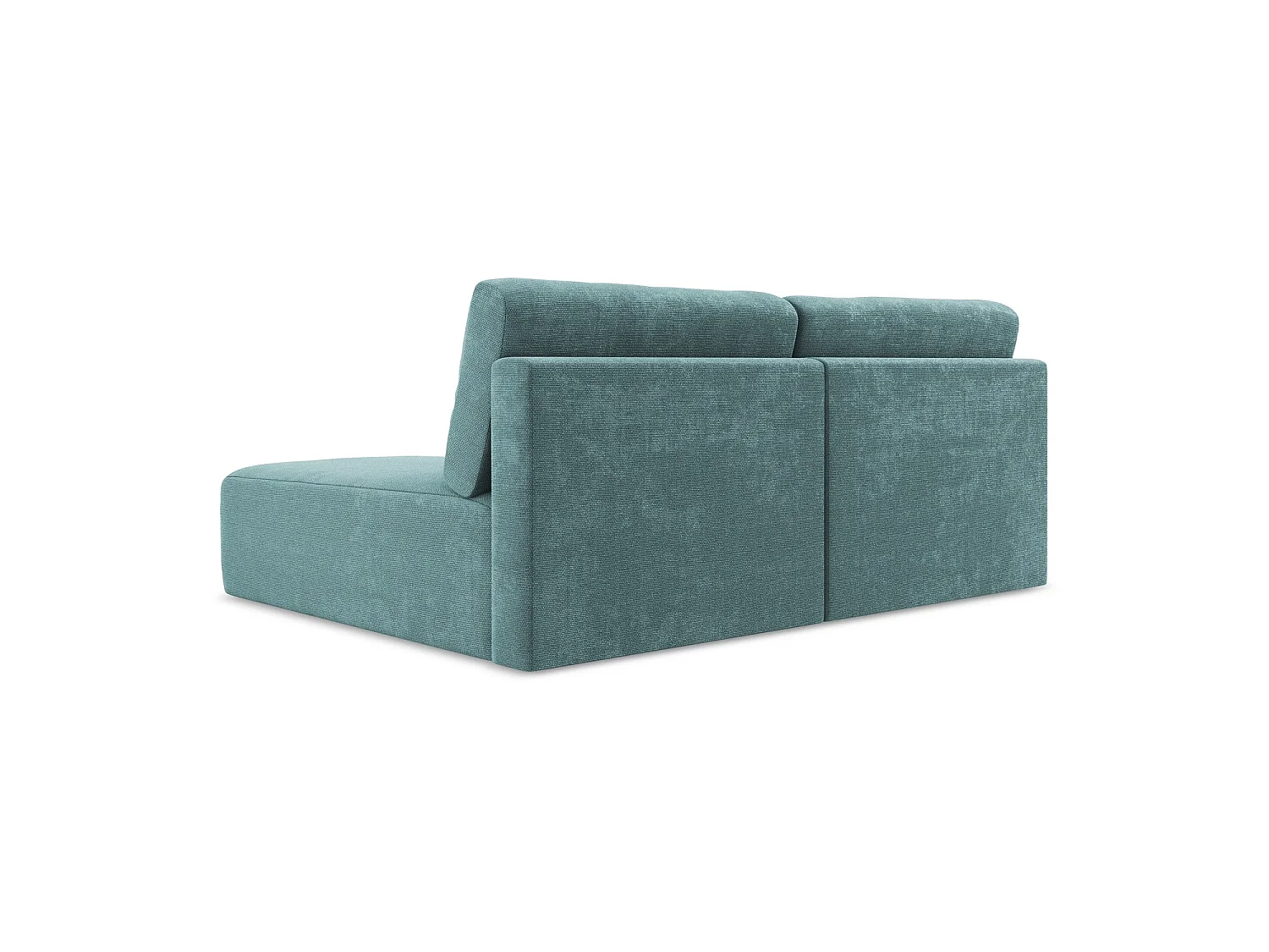 Hoekslaapbank rechts van jeans chenille stof - OSTIA