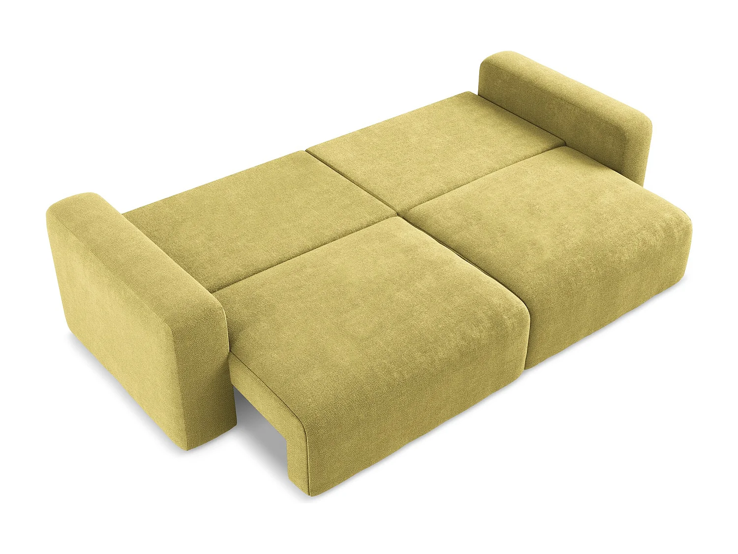 3-Sitzer Sofa mit Schlaffunktion - - Chenille - Limettengrün - KONA