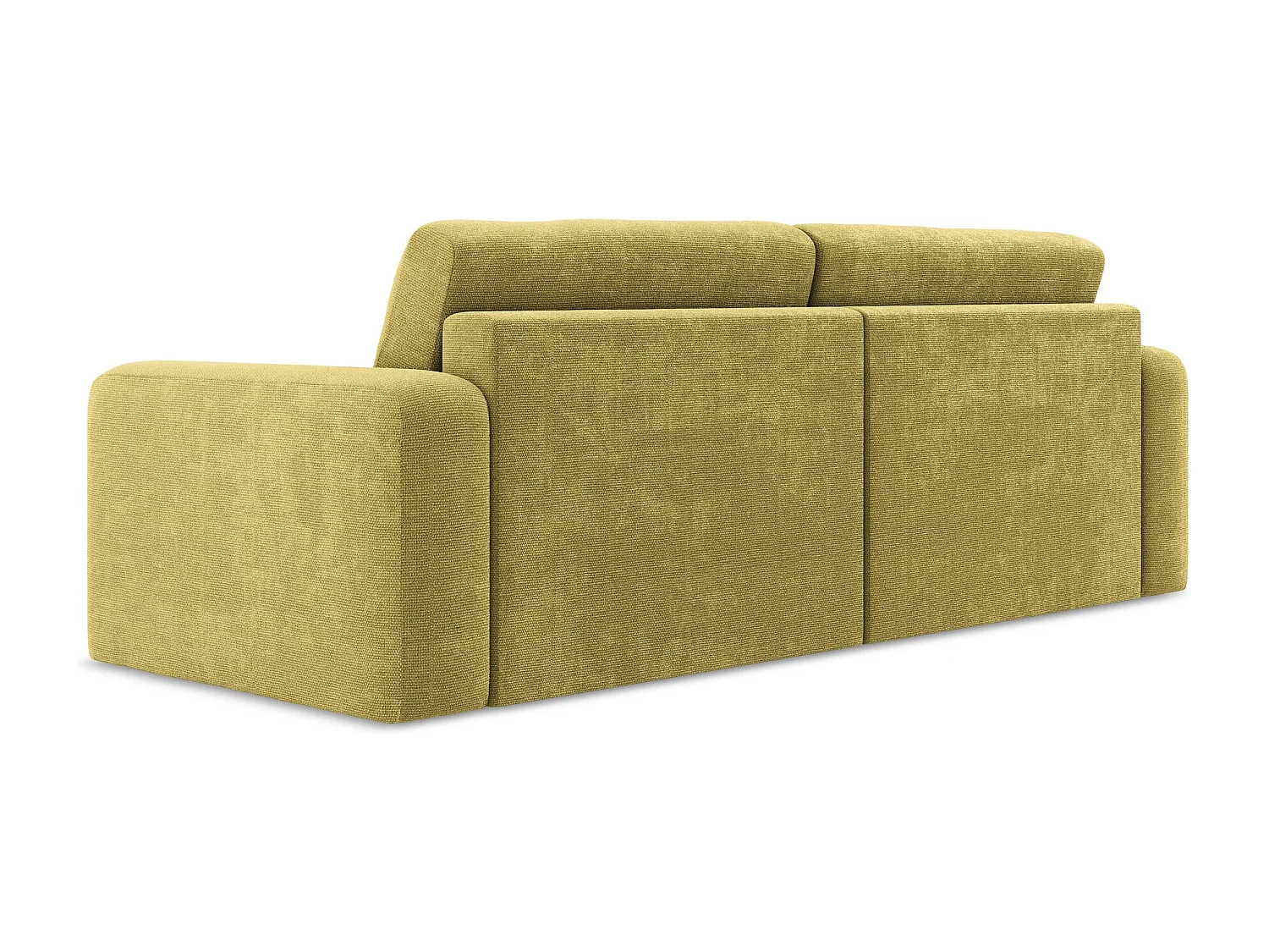 3-Sitzer Sofa mit Schlaffunktion - - Chenille - Limettengrün - KONA