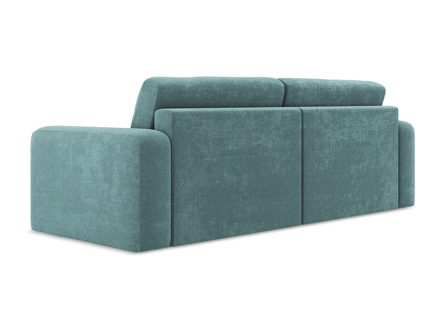 Kanapa 3-osobowa z funkcją spania - z tkaniny szenilowej - jeans - KONA