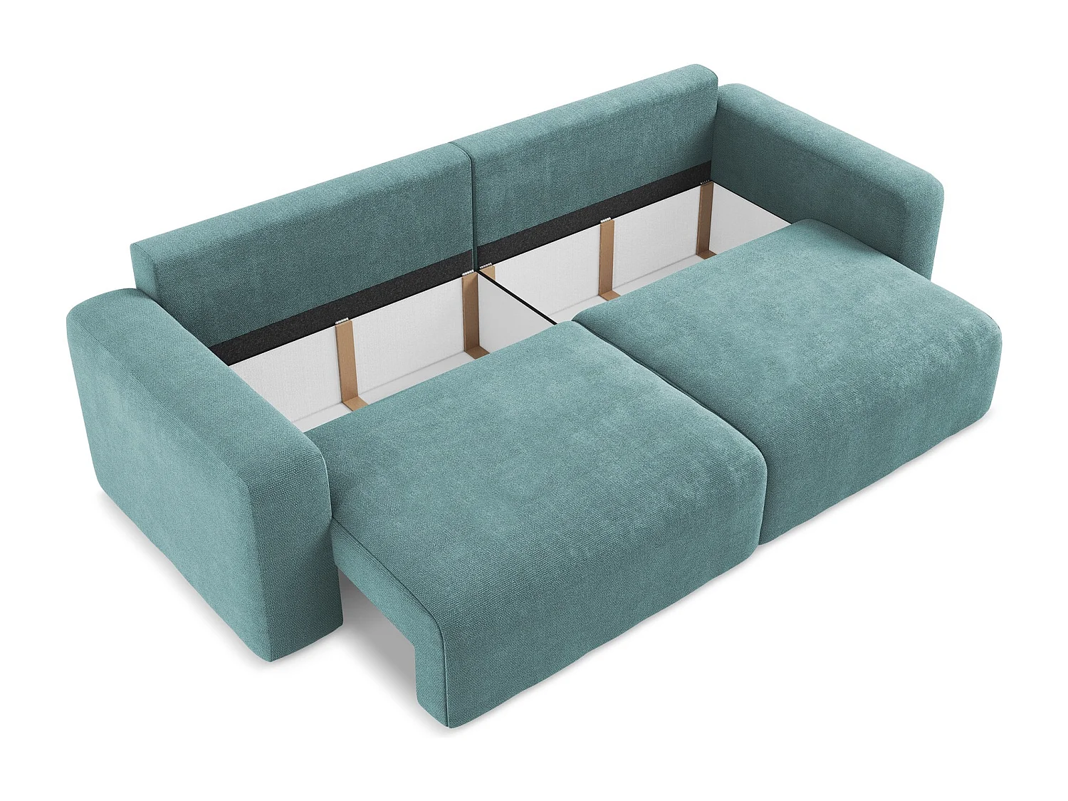 3-Sitzer Sofa mit Schlaffunktion - - Chenille - Jeans - KONA