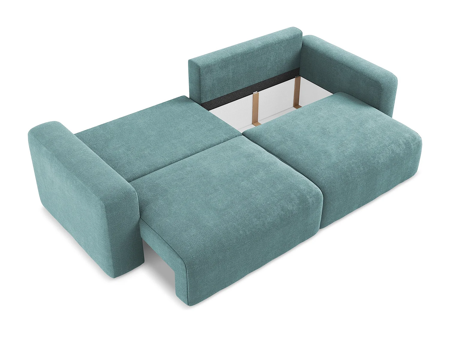 3-Sitzer Sofa mit Schlaffunktion - - Chenille - Jeans - KONA