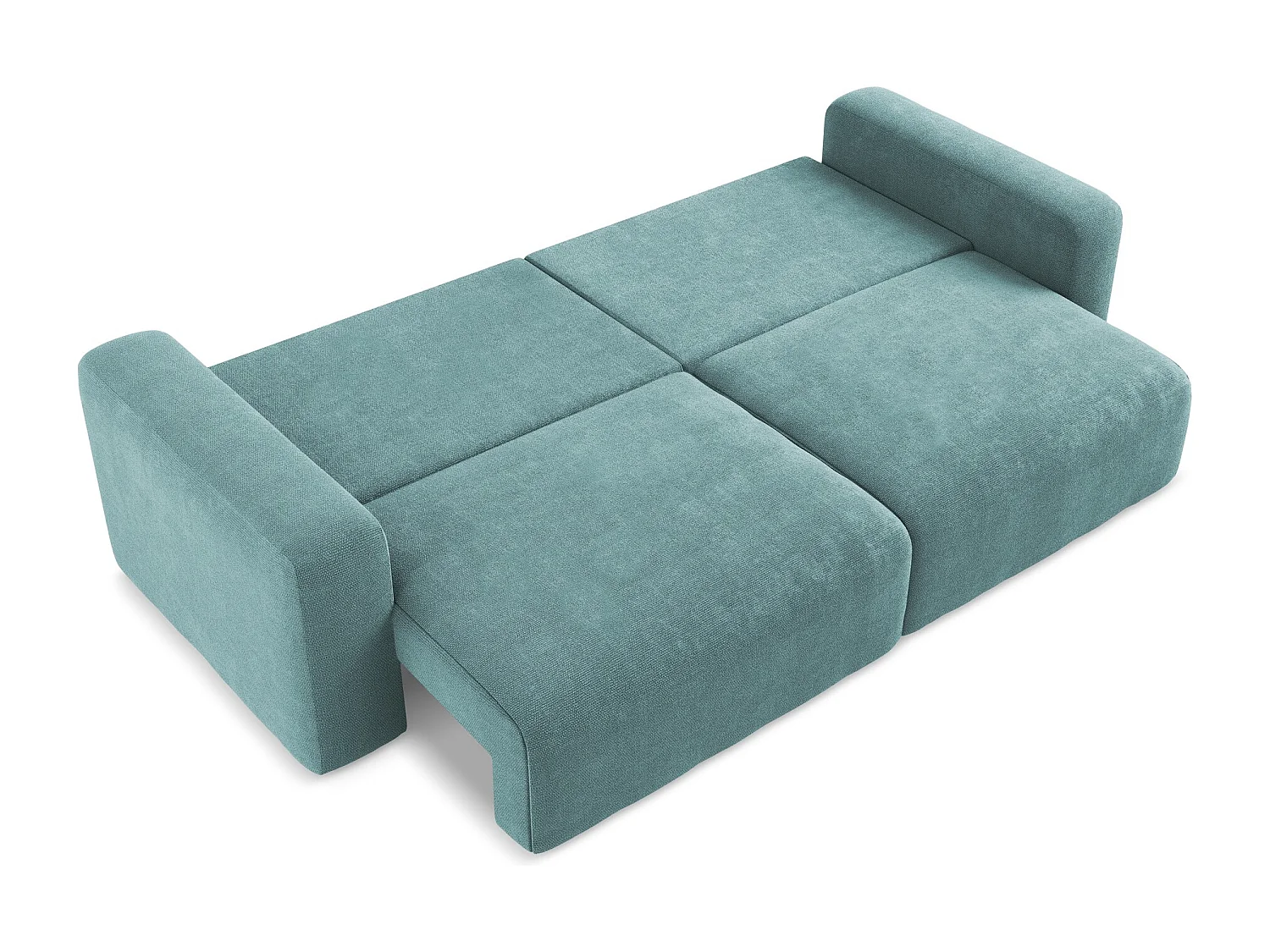3-Sitzer Sofa mit Schlaffunktion - - Chenille - Jeans - KONA