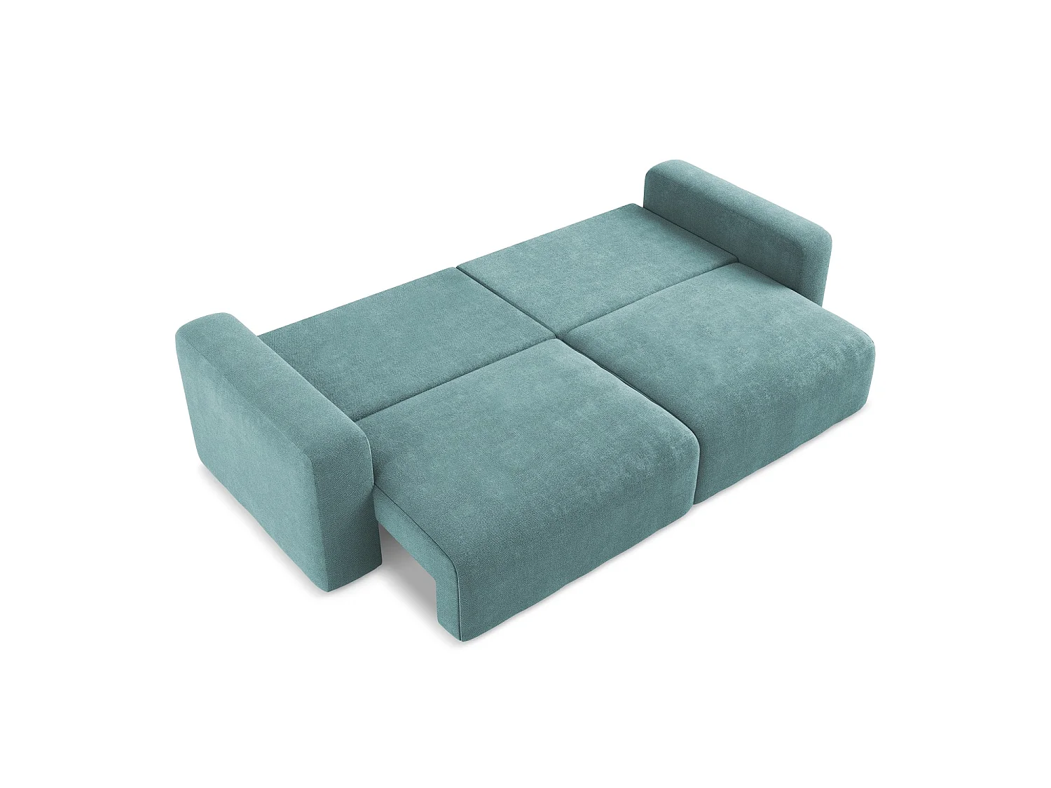 Canapé 3 places convertible en tissu chenille - jeans - OSTIA