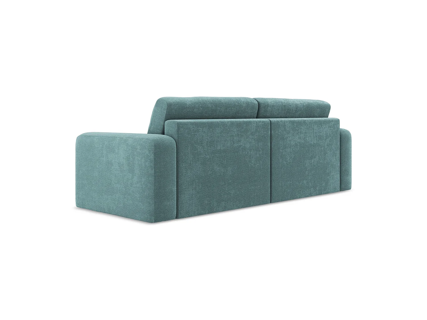 Canapé 3 places convertible en tissu chenille - jeans - OSTIA