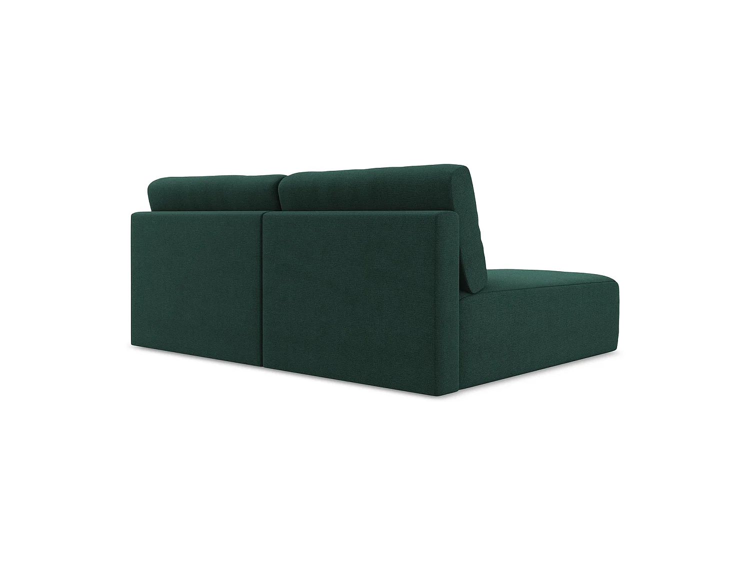Canapé d’angle 3 places gauche convertible en tissu texturé - bouteille verte - OSTIA