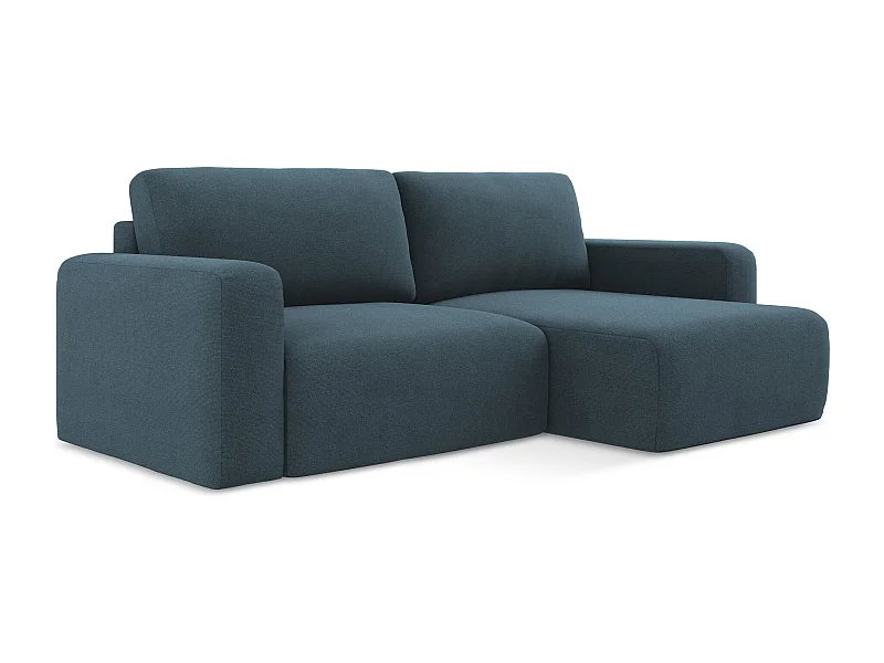 Ecksofa mit Schlaffunktion - Ecke Rechts - Strukturstoff - Jeans - KONA