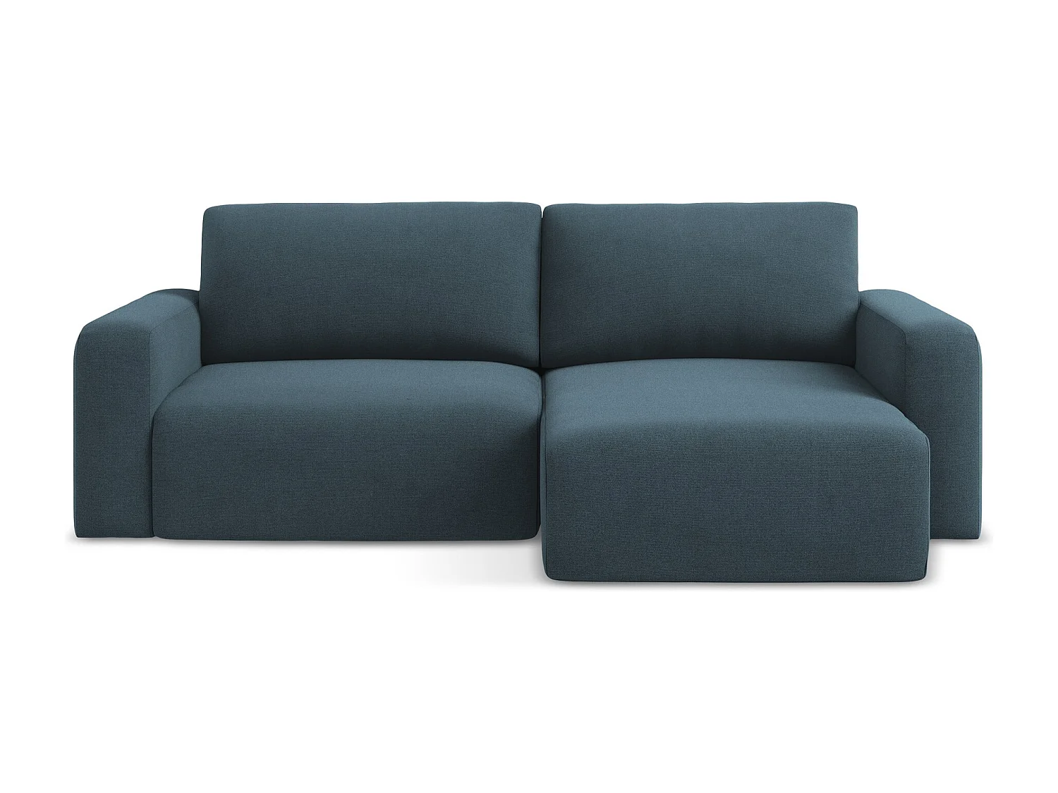 Ecksofa mit Schlaffunktion - Ecke Rechts - Strukturstoff - Jeans - KONA