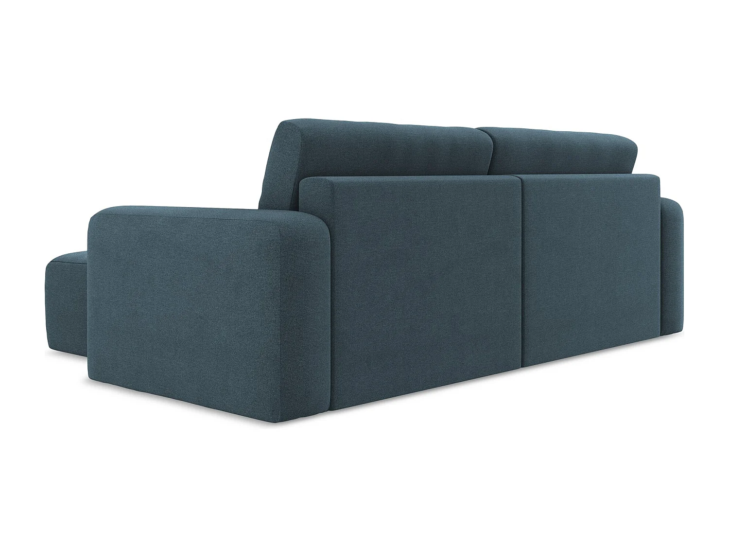 Ecksofa mit Schlaffunktion - Ecke Rechts - Strukturstoff - Jeans - KONA