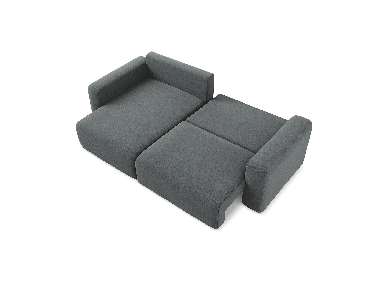 Canapé d’angle 3 places gauche convertible en tissu texturé - gris - OSTIA