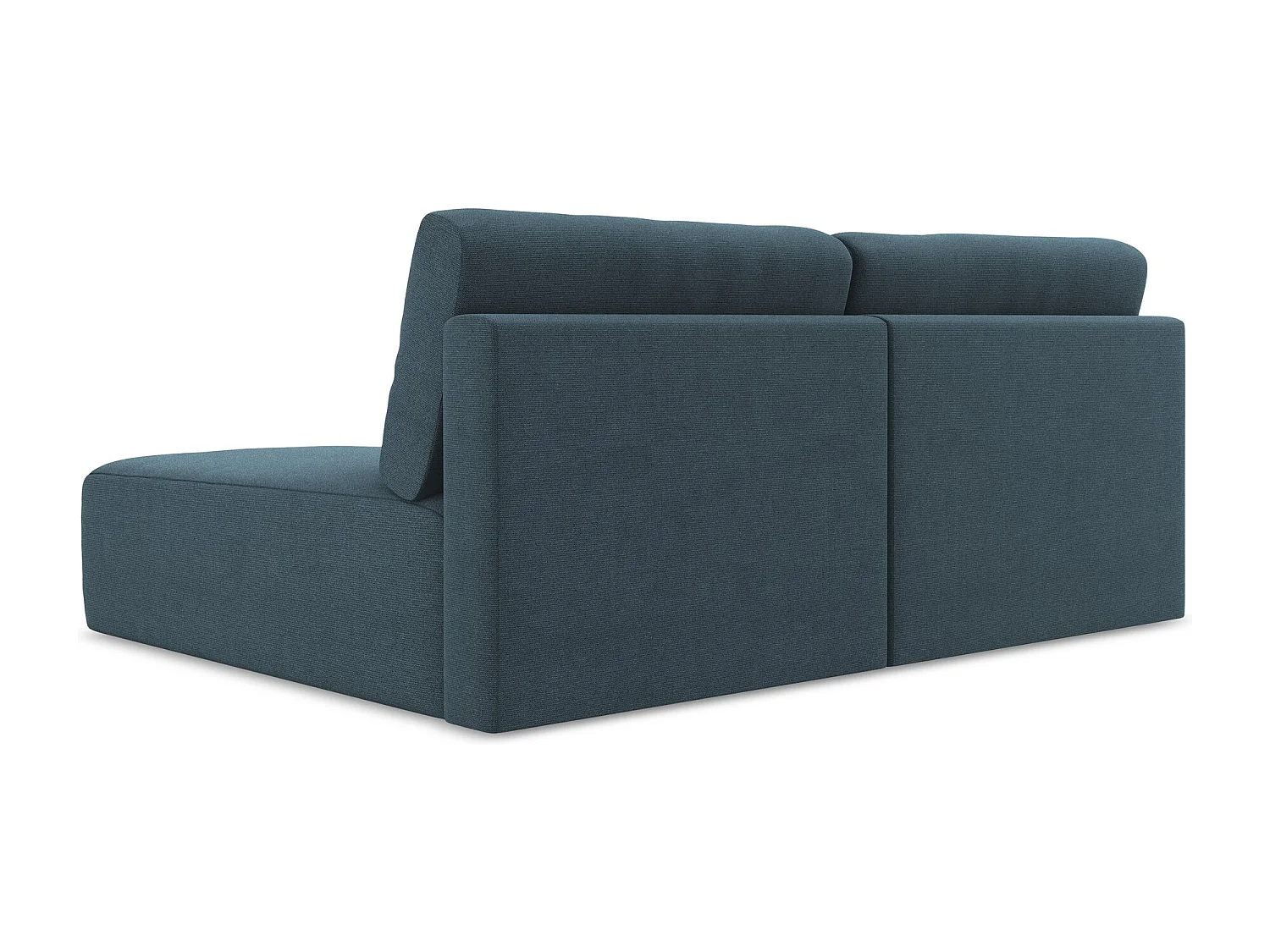 Ecksofa ohne Armlehne mit Schlaffunktion Rechts - Rechts - Strukturstoff - Jeans - KONA