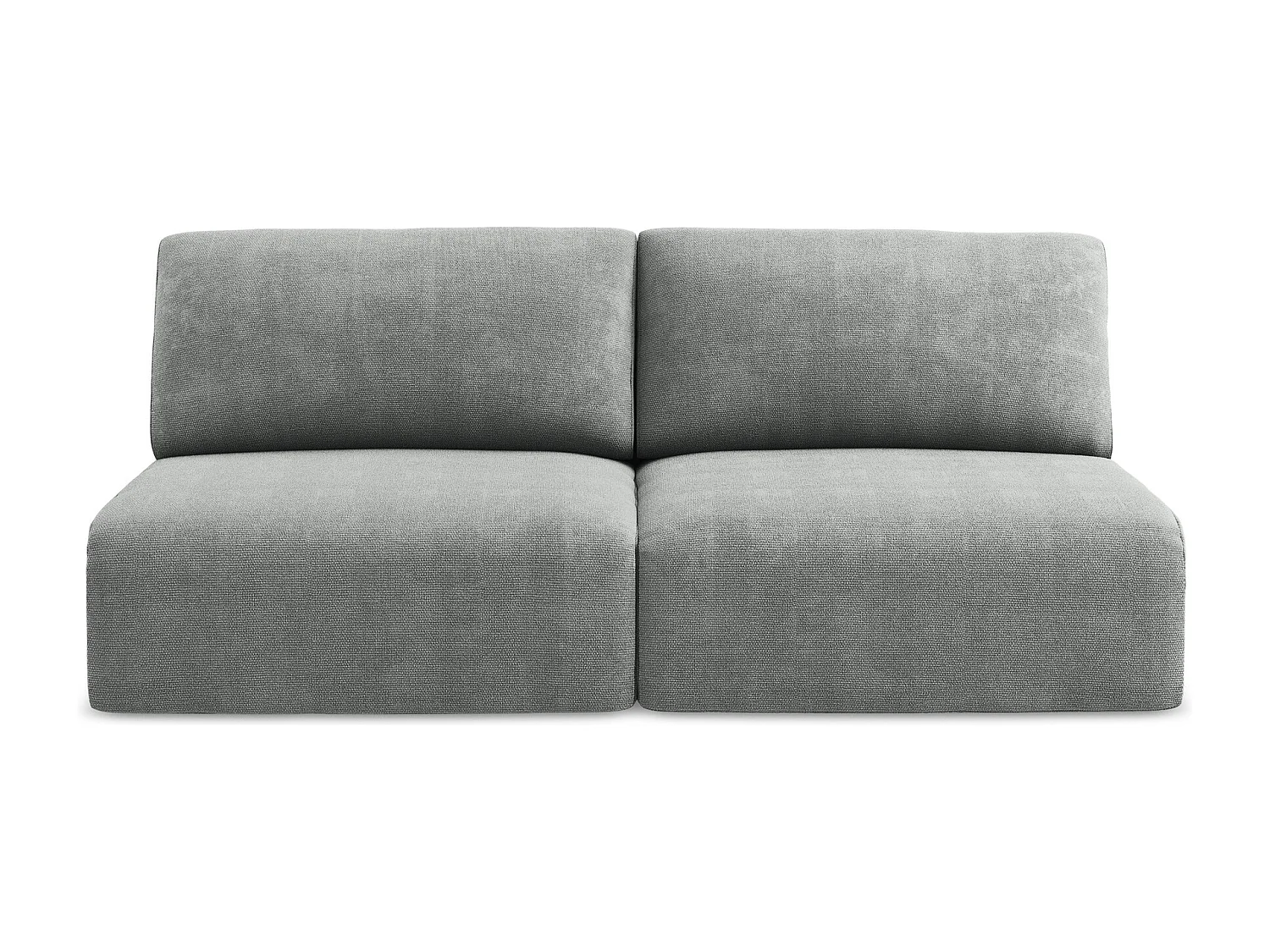 3-Sitzer Sofa ohne Armlehne mit Schlaffunktion - / - Chenille - Grau - KONA