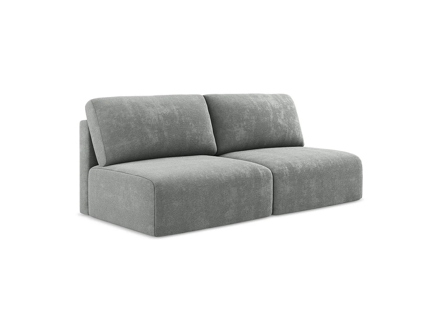 Sofa 3-osobowa z funkcją spania - z tkaniny szenilowej - szary - OSTIA