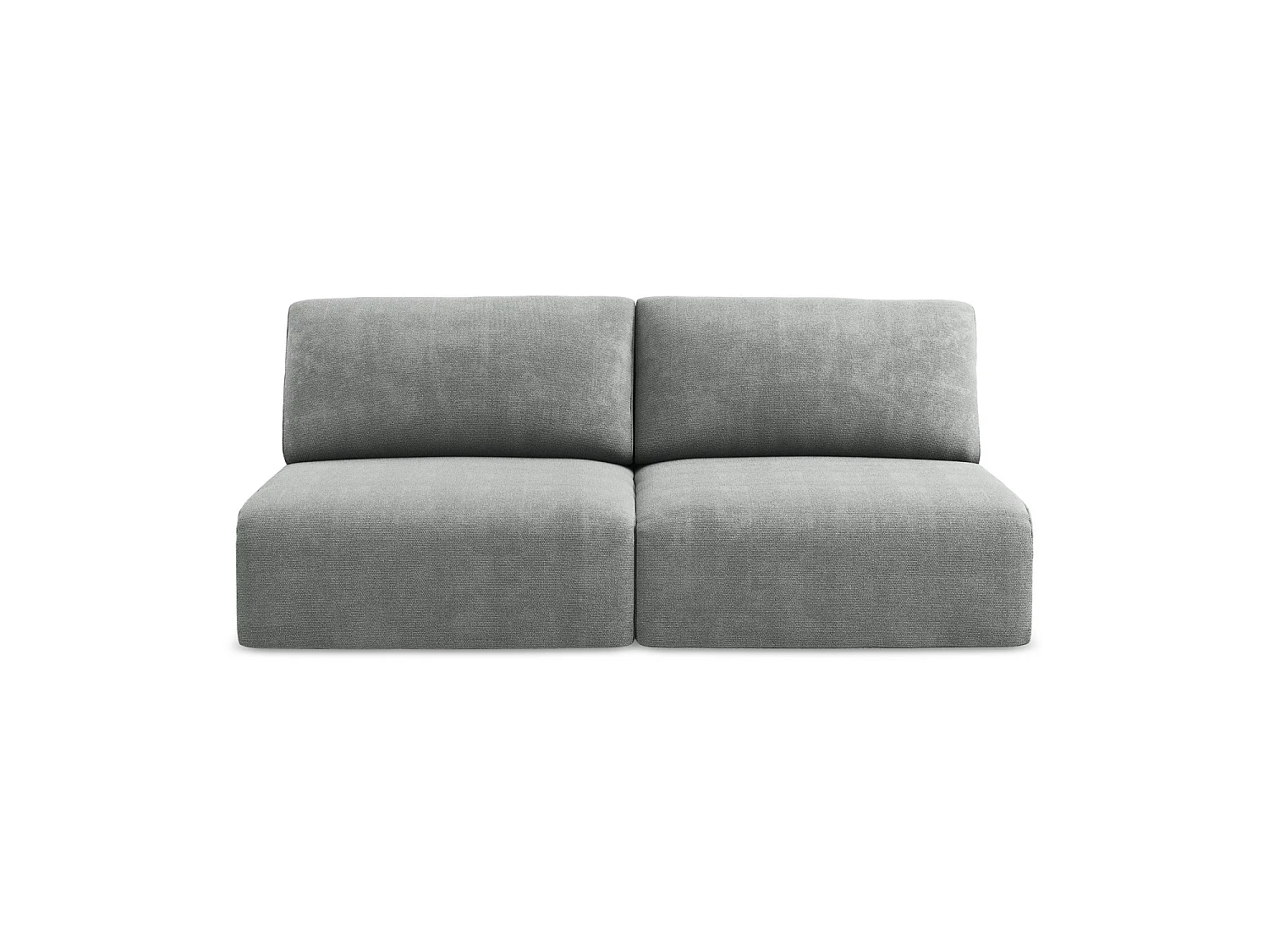 Sofa 3-osobowa z funkcją spania - z tkaniny szenilowej - szary - OSTIA