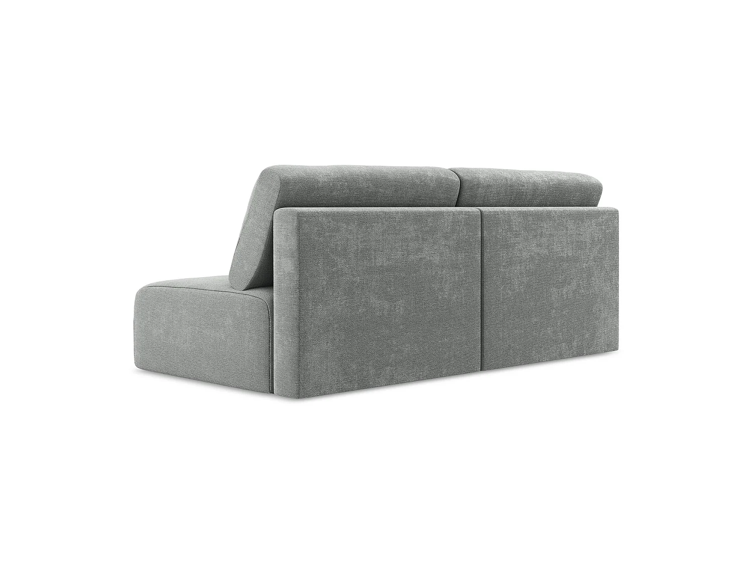 Sofa 3-osobowa z funkcją spania - z tkaniny szenilowej - szary - OSTIA