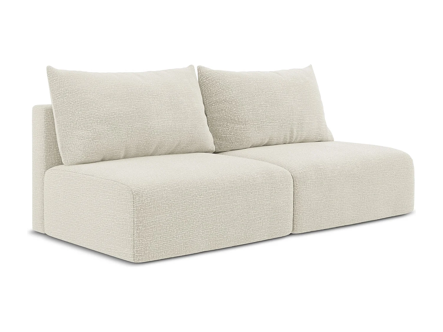 Otwarta Sofa 3-osobowa z funkcją spania - Strukturalna - Beżowy - KALENA